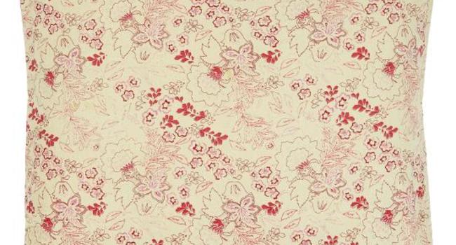 Housse de coussin Liberty beige with berry pattern format 50x50